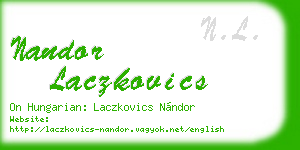 nandor laczkovics business card